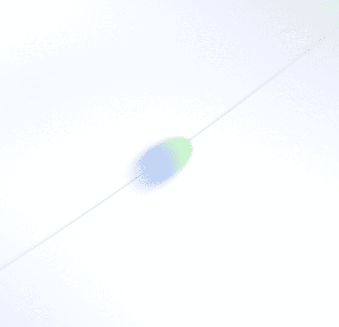 An abstract visual of co-development featuring a diagonal path and an iridescent dot.