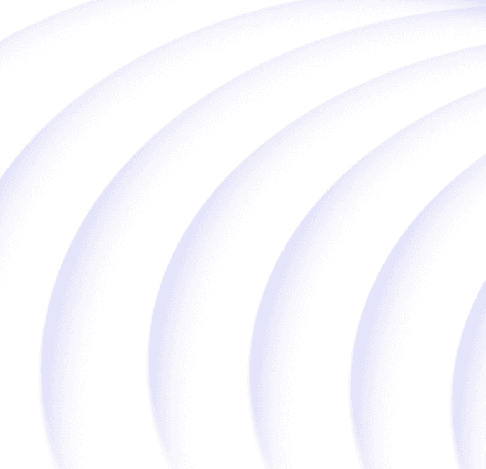 An abstract design for a bookend featuring gentle arches in shades of blue.